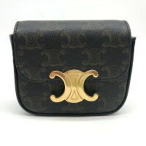 Celine Triomphe leather shoulder crossbody bag